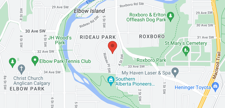 map of 106 3232 Rideau Place SW